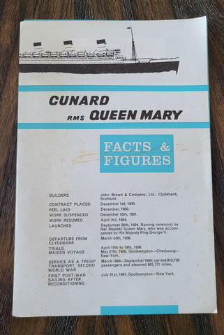Cunard R.M.S. Queen Mary Facts & Figures Brochure