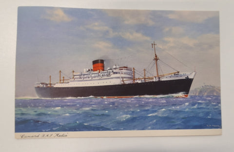 Cunard Line R.M.S. Media Post Card