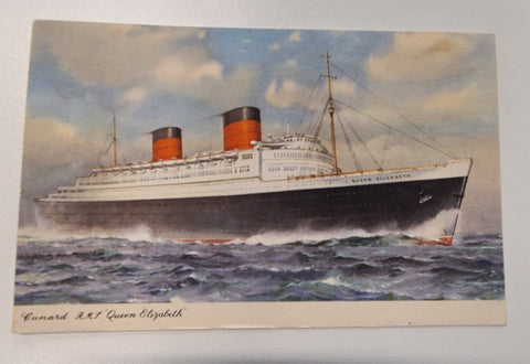 Cunard Line R.M.S. Queen Elizabeth Post Card