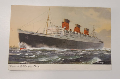 Cunard Line R.M.S. Queen Mary Post Card