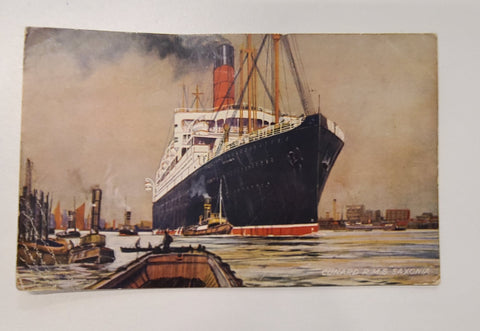 Cunard Line R.M.S. Saxonia Post Card