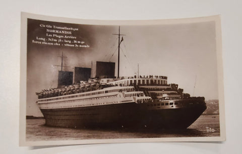 French Line S.S. Normandie Post Card