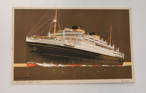 Cunard White Star R.M.S. Georgic Post Card