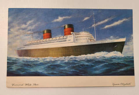 Cunard White Star R.M.S. Queen Elizabeth Post Card