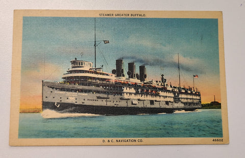 D&C Navigation Company Steamer Greater Buffalo Post Card