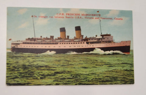 Canadian Pacific Railroad's CPR Princess Marguerite II Post Card