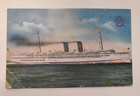 LA Steamship Company's S.S. Yale/Harvard Post Card