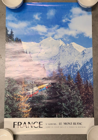 France St Gervais Le Mont Blanc Tramway Poster