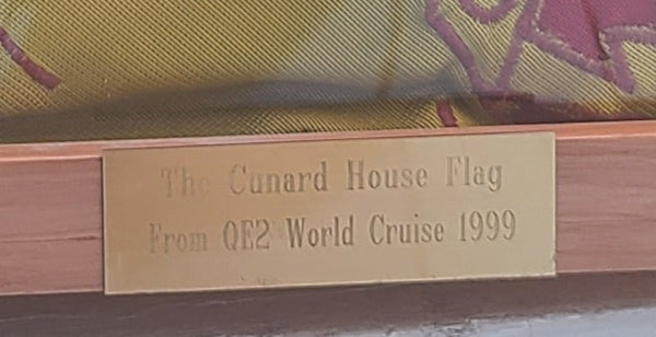 Cunard R.M.S Queen Elizabeth 2 1999 World Cruise House Flag