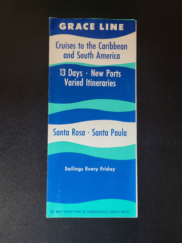 Grace Line "Santa Rosa & Santa Paula" Timetable (1963)