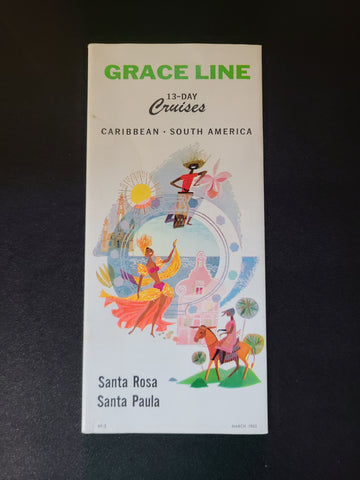 Grace Line "Santa Rosa & Santa Paula" Timetable (1963)