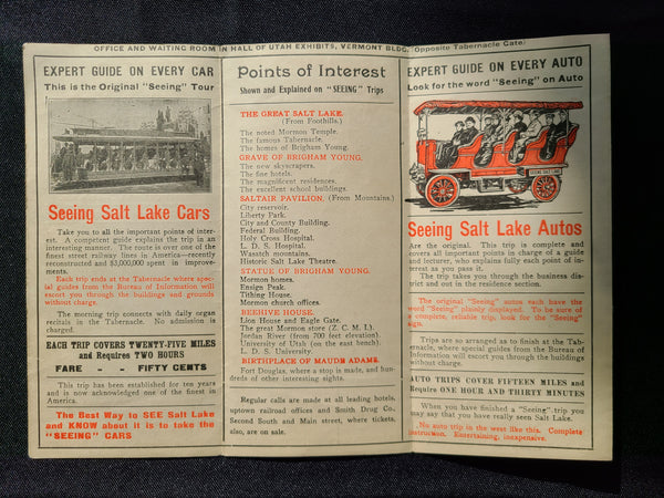 Seeing Salt Lake Brochure (1900s)