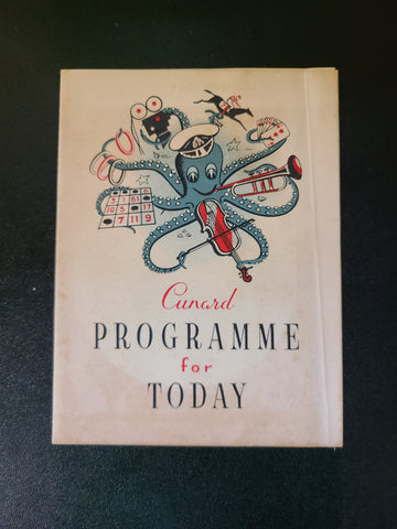 Cunard R.M.S. Queen Mary First Class Programme of Events (1956)