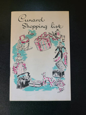 Cunard Onboard Shopping Lists (1950s)