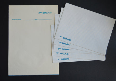 British Overseas Airway Corporation (BOAC) Writing Pad w/ envelopes (1960/70s)