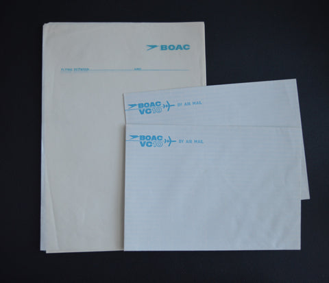 British Oversea Airways Corporation (BOAC) VC-10 Air Mail Writing Pad & Envelopes (1960/70s)