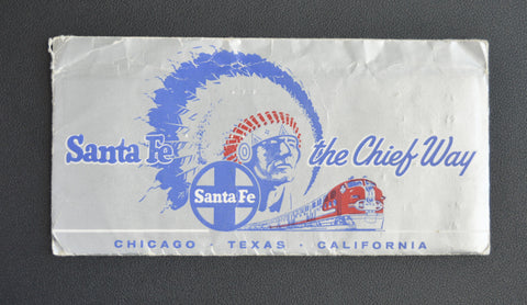 Santa Fe "The Chief Way" Envelope & Ticket (1961)