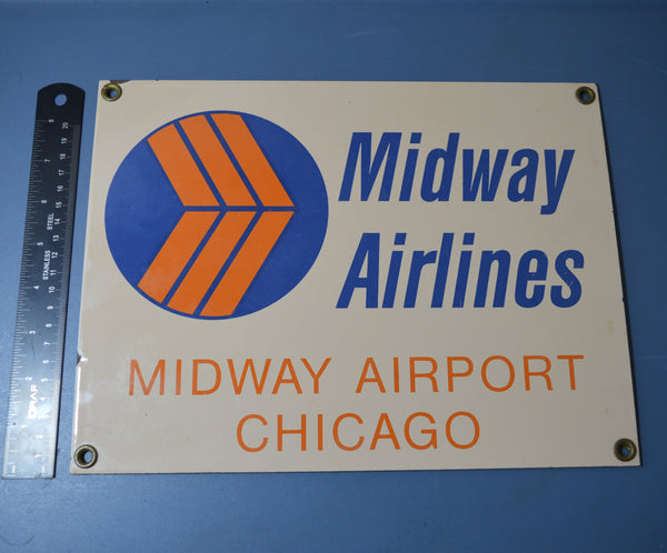 Midway Airlines Porcelain Sign (1970s)