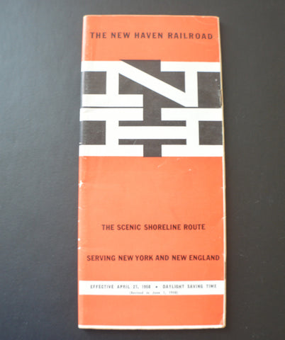New Haven Railroad "The Scenic Shoreline Route" Timetable (1958)