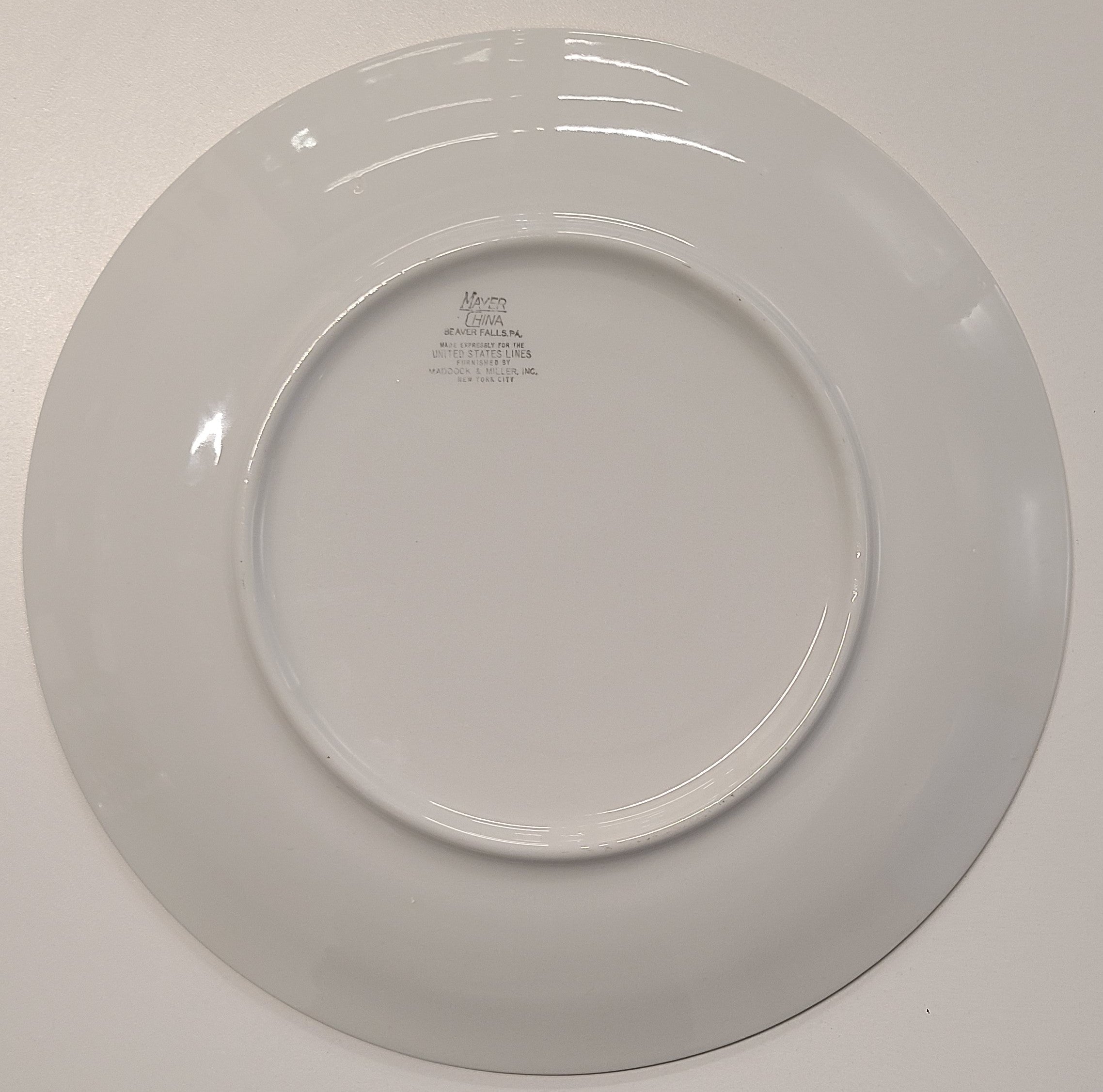 United States Lines Presentation Plate
