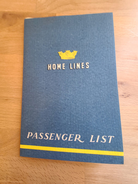 Home Lines Passenger List (1957)