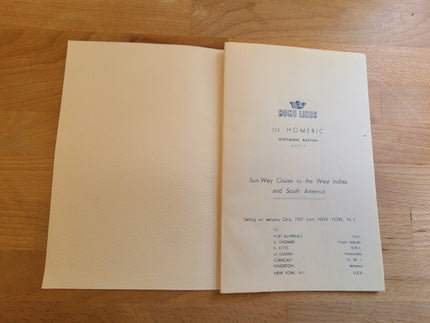 Home Lines Passenger List (1957)