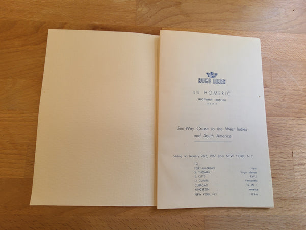 Home Lines Passenger List (1957)