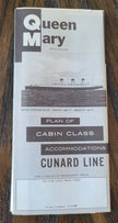 Cunard R.M.S. Queen Mary Cabin Class Deck Plan