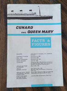 Cunard R.M.S. Queen Mary Facts & Figures Brochure