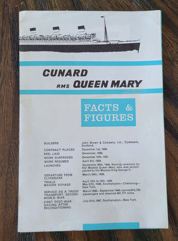 Cunard R.M.S. Queen Mary Facts & Figures Brochure