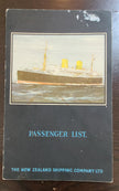 New Zealand Shipping Company T.S.S. Rimutaka Passenger List