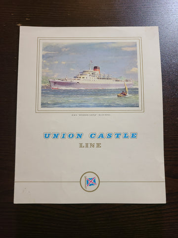 Union Castle Line R.M.S. Windsor Castle Lunch Menu