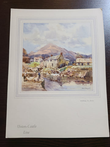 Union Castle Line R.M.S. Carnarvon Castle Christmas Lunch Menu