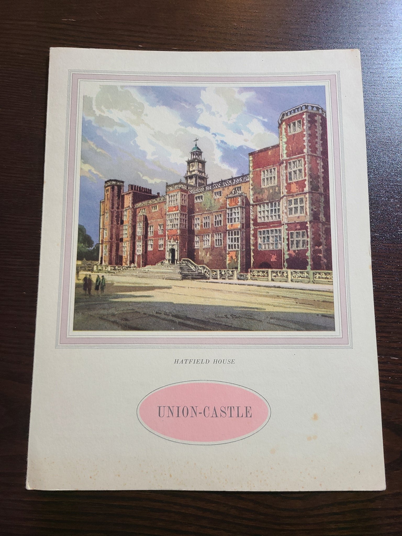 Union Castle Line R.M.S. Athlone Castle Dinner Menu