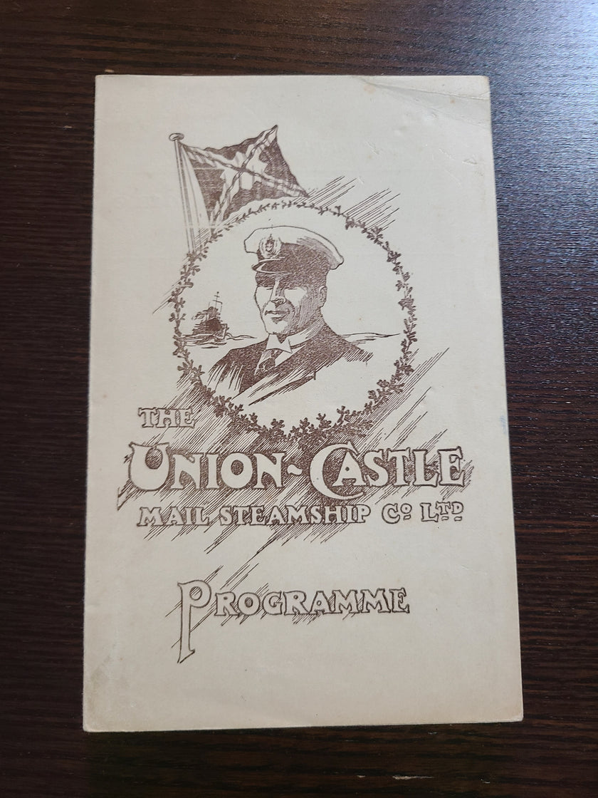 Union Castle Line S.S. Garth Castle Programme