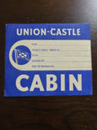 Union Castle Line Cabin Class Luggage Label