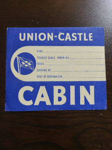 Union Castle Line Cabin Class Luggage Label