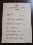 Union Castle Line R.M.M.V Carnarvon Castle Facts Card