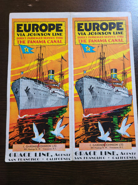 Grace Line via the Johnson Line Brochure