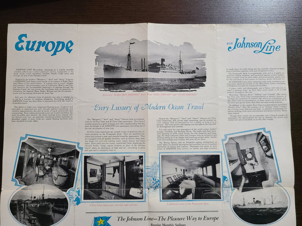 Grace Line via the Johnson Line Brochure