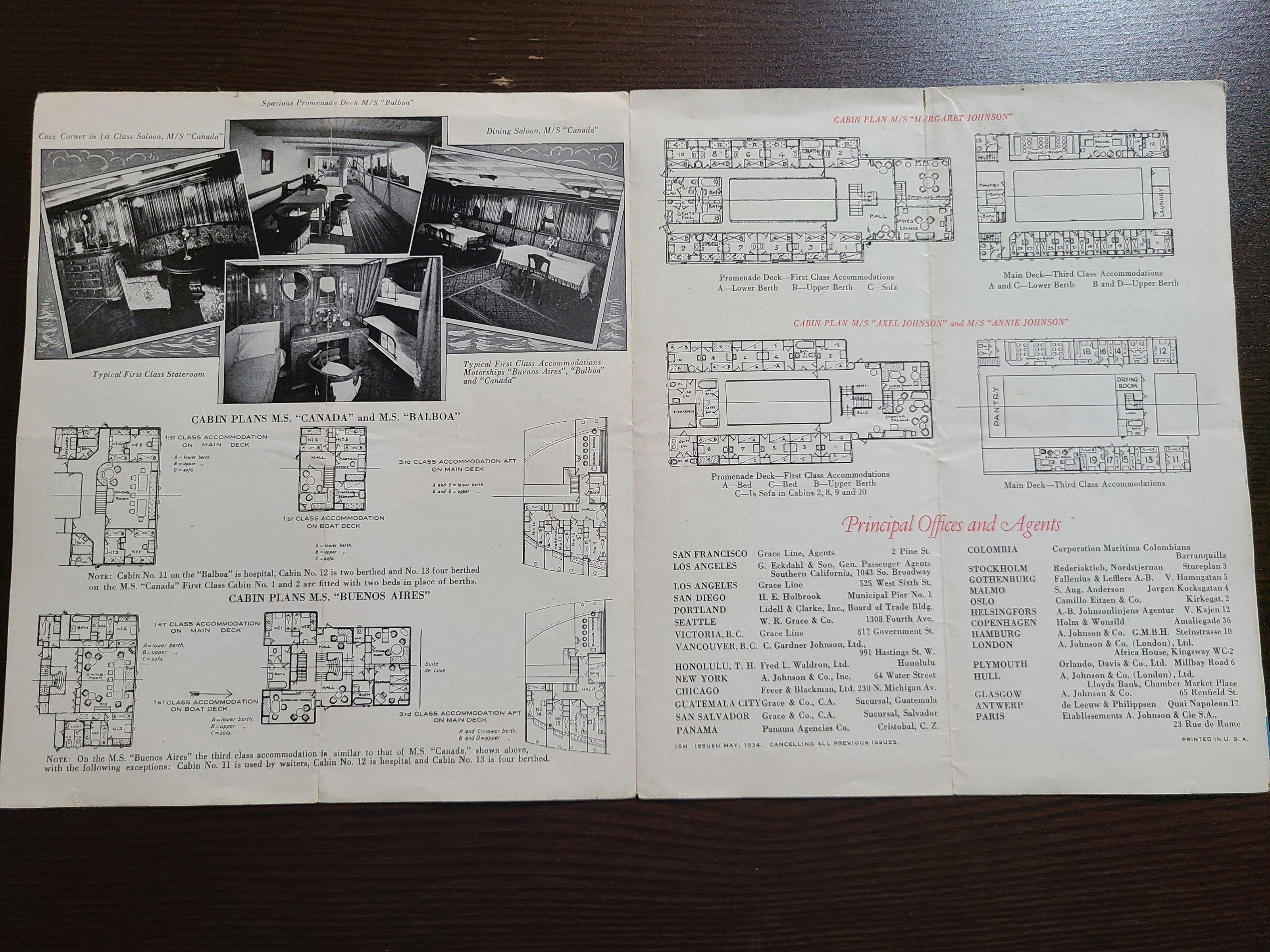 Grace Line via the Johnson Line Brochure