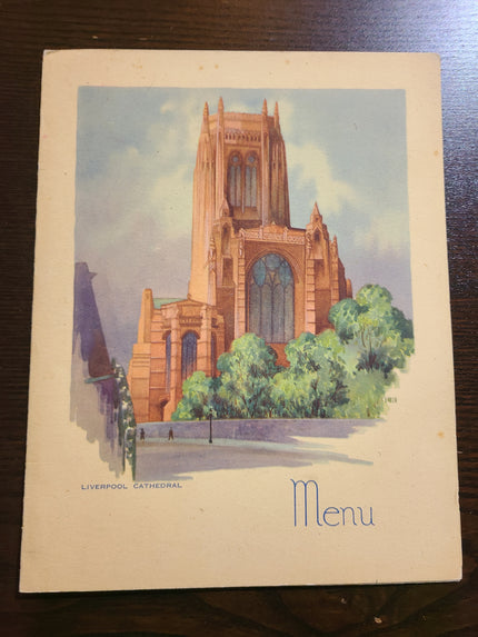 Ellerman Lines S.S. City of Lucknow Farewell Dinner Menu