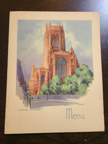 Ellerman Lines S.S. City of Lucknow Farewell Dinner Menu