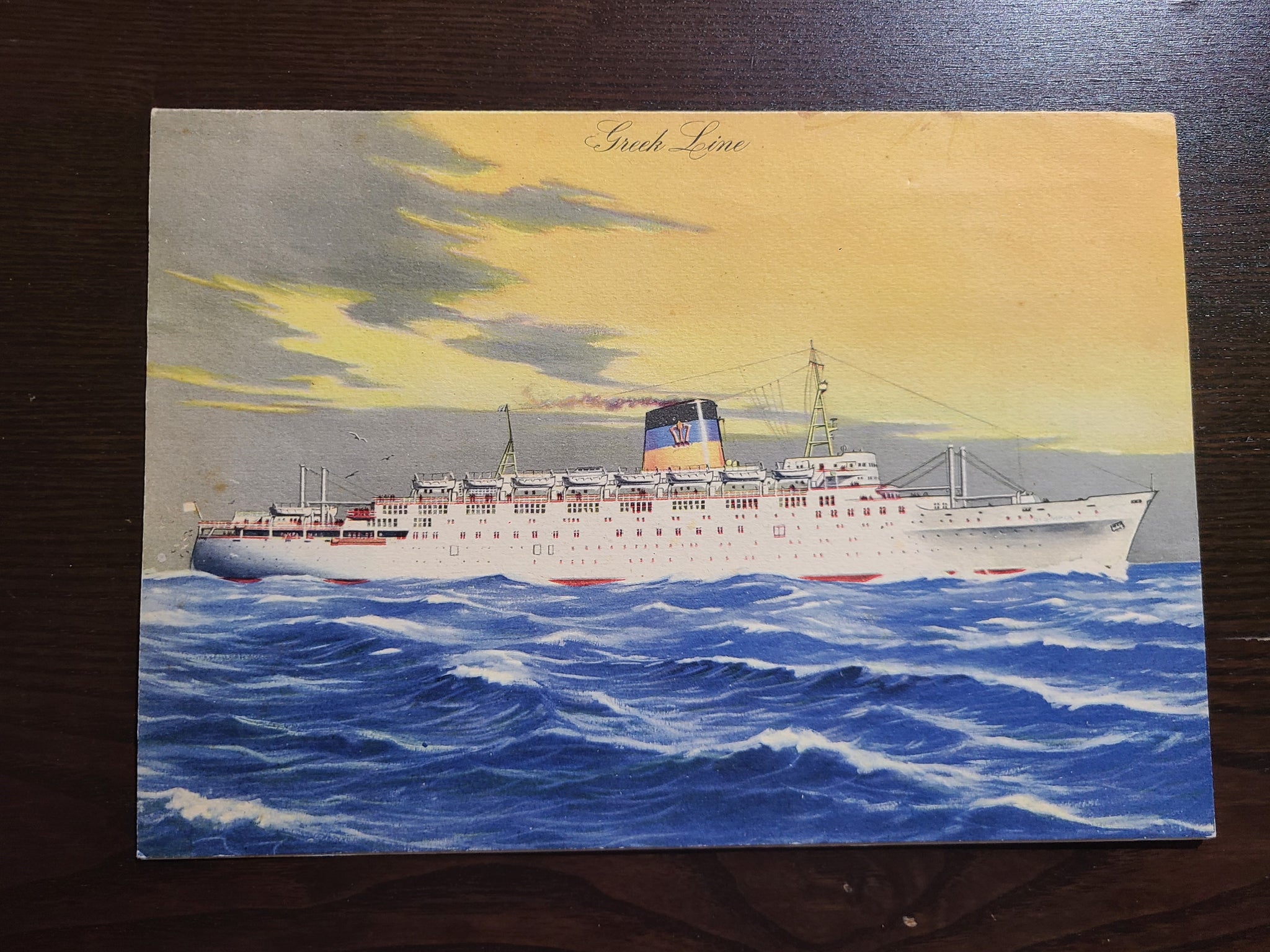 Greek Line T.S.S. Neptunia Lunch Menu