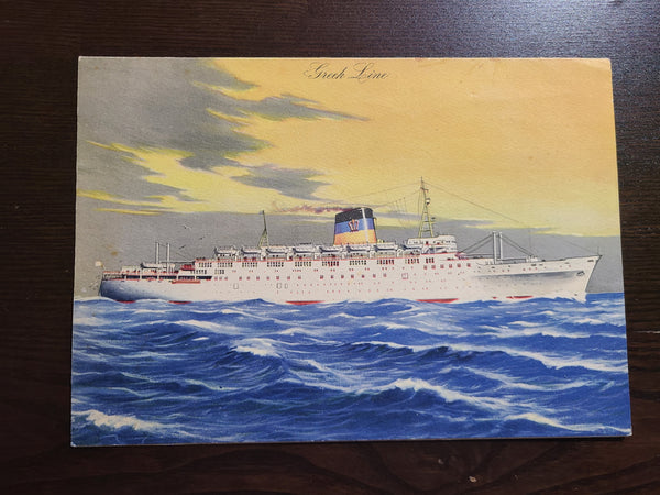 Greek Line T.S.S. Neptunia Lunch Menu