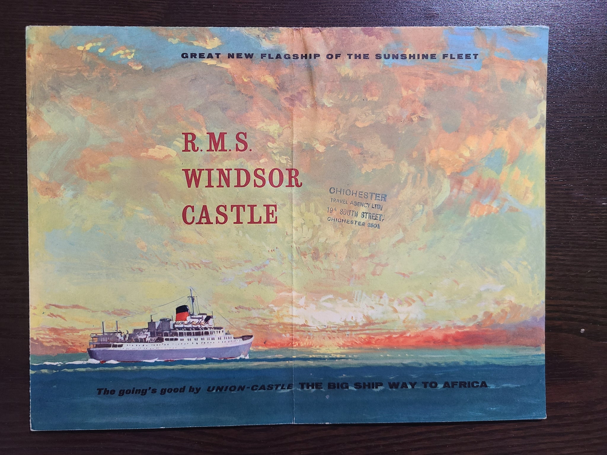 Union Castle Line R.M.S Windsor Castle Brochure