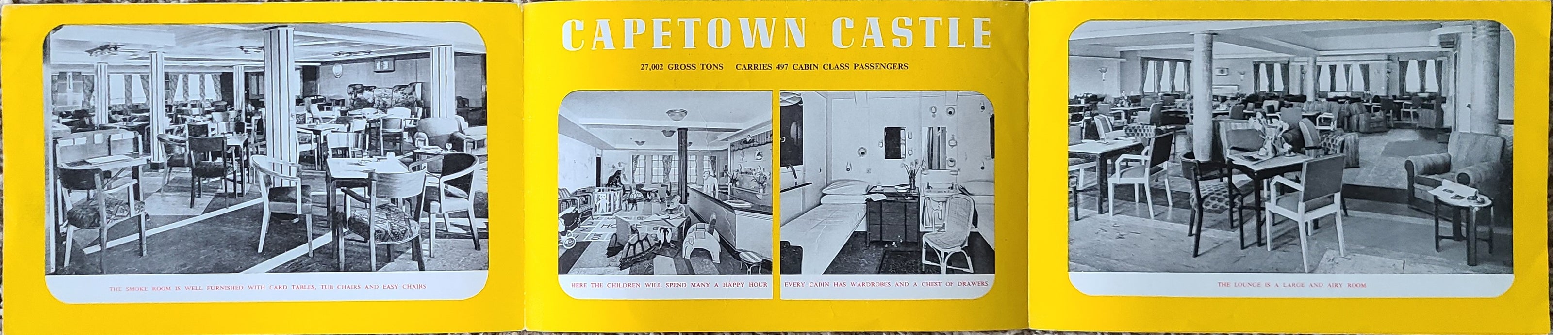 Union Castle Line Cabin Class Deck Plan