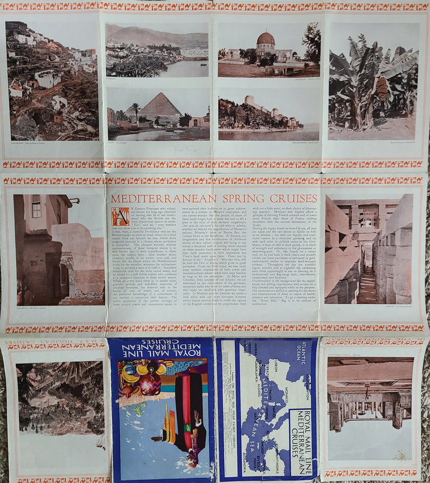 Royal Mail Line R.M.S.P Arcadian Brochure with Deck Plan