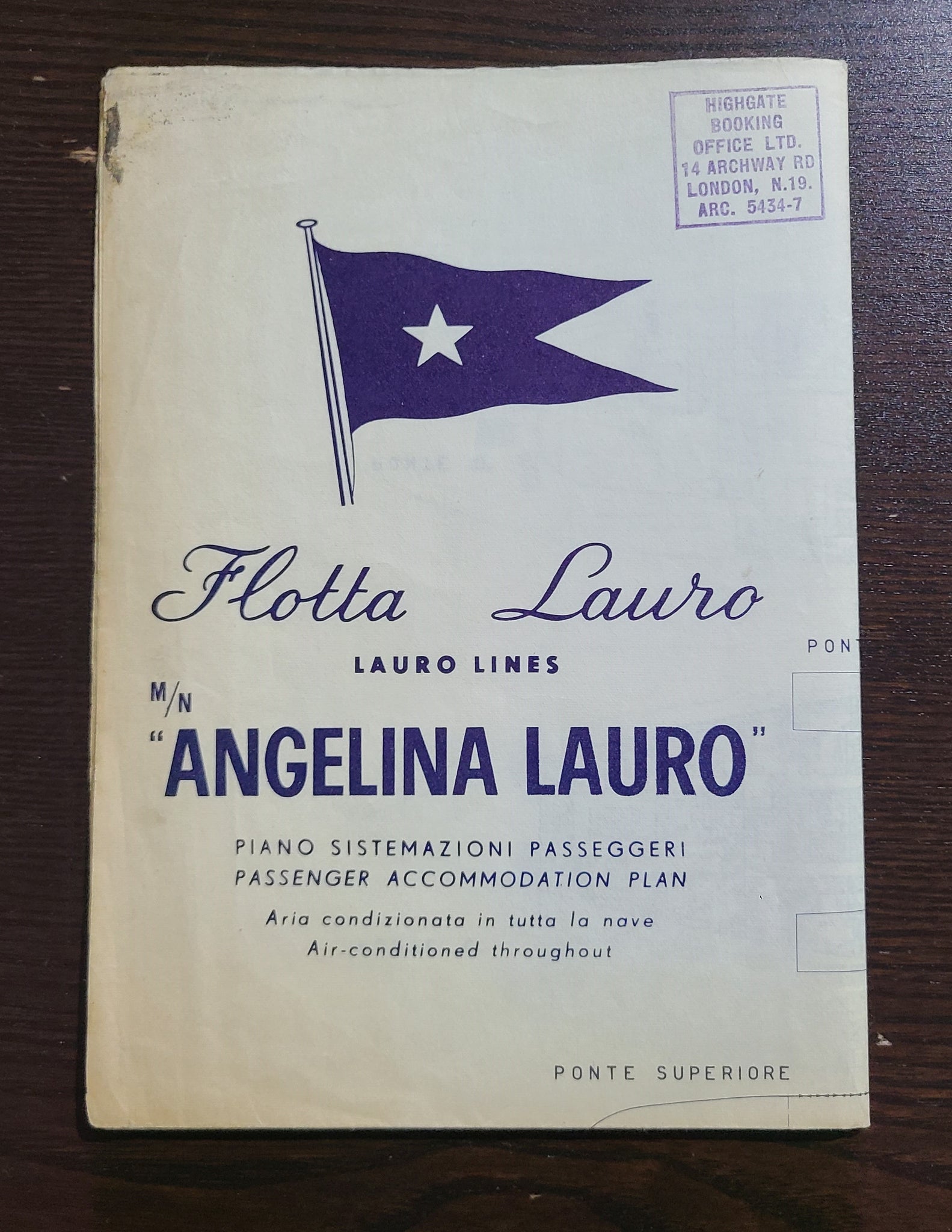 Lauro Lines M.S. Angelina Lauro Deck Plan