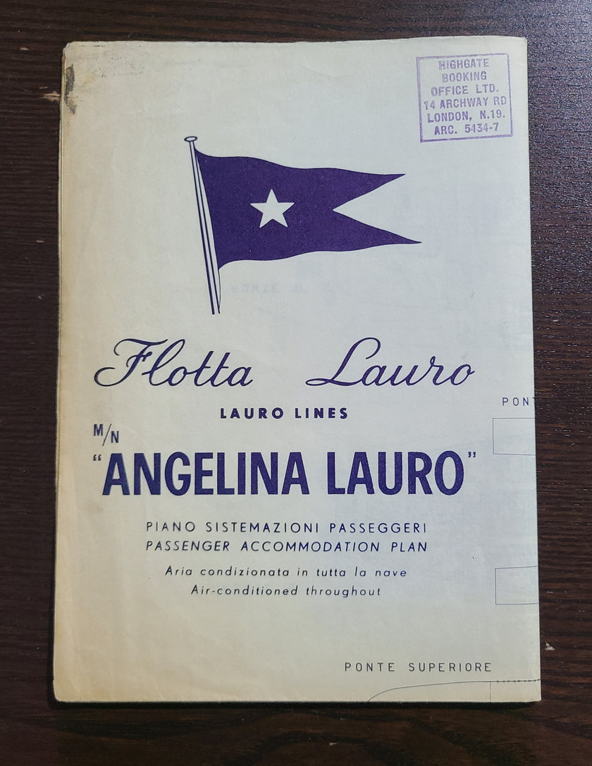 Lauro Lines M.S. Angelina Lauro Deck Plan